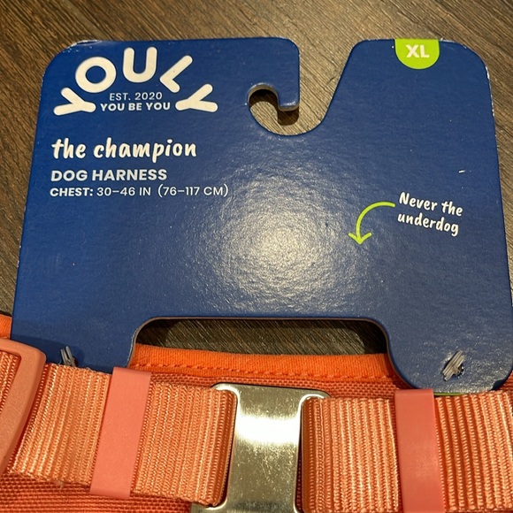 NWT Youly Dog Harness XL Peach Color *Benefits Animals* - Picture 4 of 7